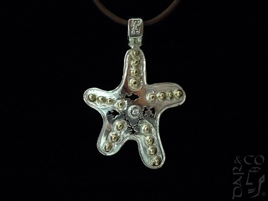 DIJE PLATA 925, ORO 10 KT Y BRILLANTE