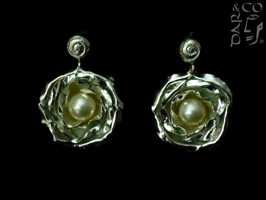 ARETES PLATA 925 Y PERLAS