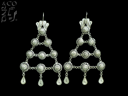 ARETES EN FILIGRANA DE PLATA 925