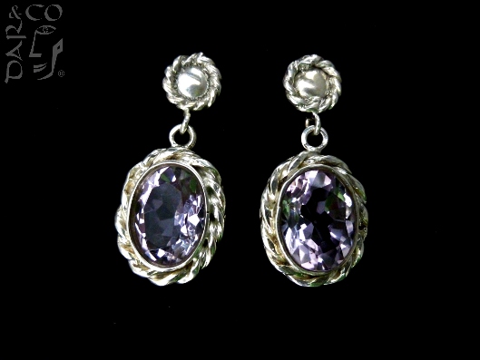 ARETES PLATA 925 Y GEMAS