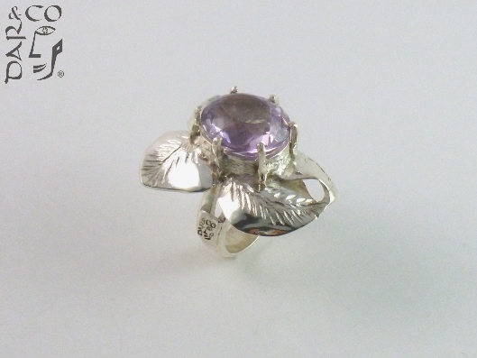 ANILLO PLATA 925 Y AMATISTA