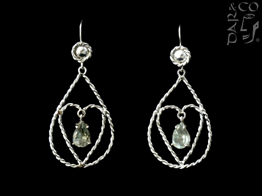 ARETES DE PLATA 925 Y PERIDOT