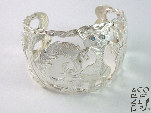 BRAZALETE EN PLATA 925 Y ZIRCONIAS.