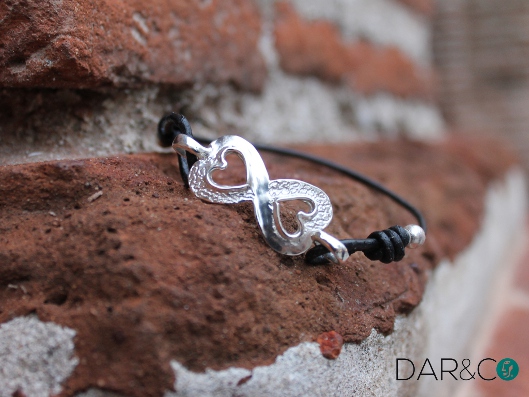 PULSERA PLATA 925 Y CUERO