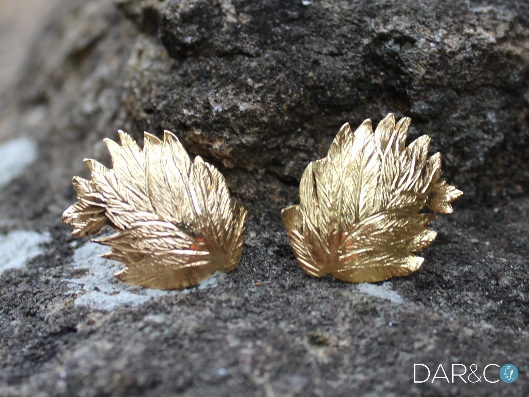 ARETES PLATA 925 Y BAÑOS DE ORO DE 22 KTS.